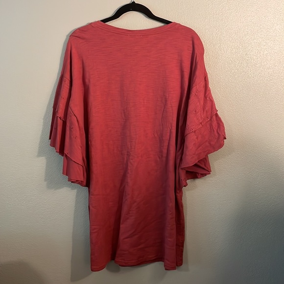 Umgee. Short Rust dress. Size L with butterfly sleeves - Picture 2 of 3